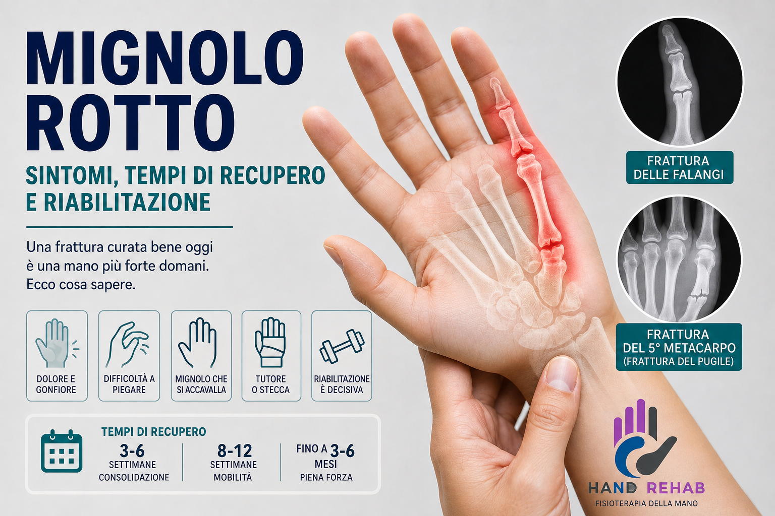 mignolo rotto frattura riabilitazione